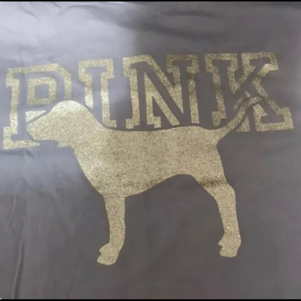 Victoria’s Secret Pink XLarge Bling Campus
Tee New VS SHINE GLITTERY LOGO PINK